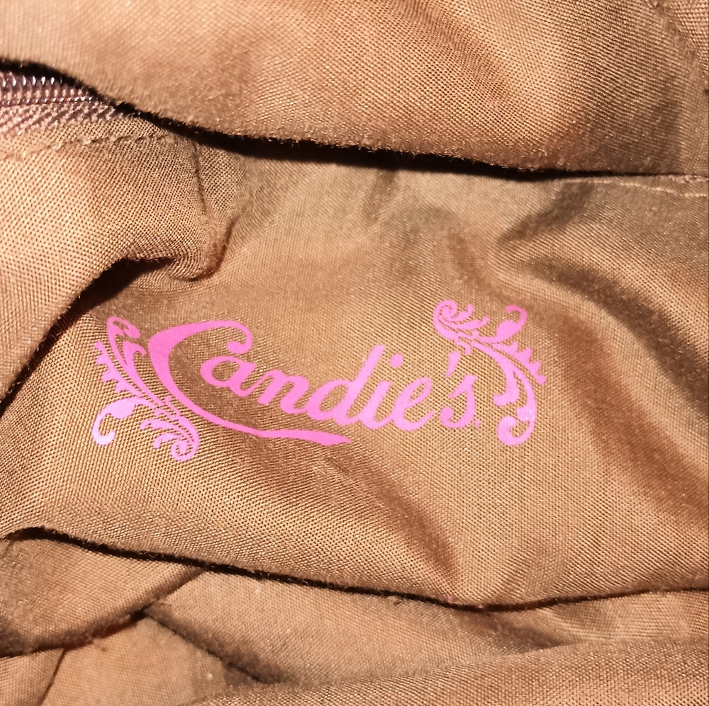 Brown Leather Lrg Hobo Style Crossbody By. Candies - Picture 5 of 7